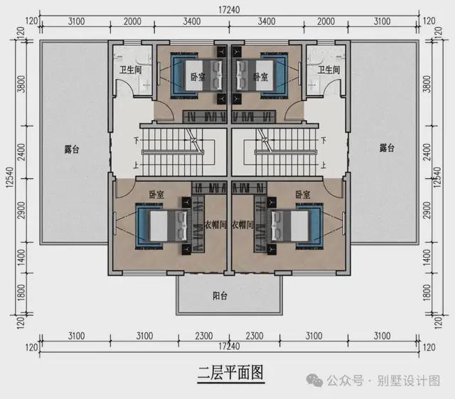 墅效果图30套农村双拼农村自建房别墅不朽情缘电子游戏三层新中式兄弟双拼别(图3)